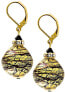 Фото #2 товара Роскошный набор украшений Gold en Tiger из жемчуга Lampglas с золотом 24 карата CQ5 (колье, серьги)