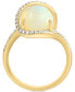 ფოტო #3 პროდუქტის EFFY® Ethiopian Opal (3-5/8 ct. t.w.) & Diamond (1/4 ct. t.w.) Swirl Halo Ring in 14k Gold