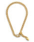 ფოტო #1 პროდუქტის Women's Faux Stone Signature C Buckle Curb Chain Necklace