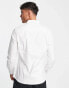 ASOS DESIGN easy iron slim fit twill shirt with cutaway collar in white