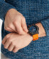 ფოტო #6 პროდუქტის Men's Swiss Navy Seal Magnifying Glass Dive Orange Rubber Strap Watch 45mm