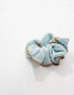 Фото #2 товара DesignB London oversized hair scrunchie in pale blue with contrast stitch