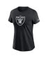 ფოტო #3 პროდუქტის Women's Black Las Vegas Raiders Primary Logo T-Shirt