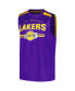 Фото #2 товара Men's Purple Los Angeles Lakers Birdseye Muscle Tank Top