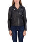 ფოტო #1 პროდუქტის Women's Faux Leather Biker Jacket