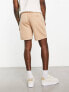 Фото #2 товара ASOS DESIGN slim shorts in beige quilted texture
