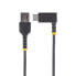 Фото #2 товара StarTech.com 1ft (30cm) USB A to C Charging Cable Right Angle - Heavy Duty Fast Charge USB-C Cable - Black USB 2.0 A to Type-C - Rugged Aramid Fiber - 3A - USB Charging Cord - 0.3 m - USB A - USB C - USB 2.0 - 480 Mbit/s - Black