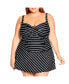 Фото #2 товара Women's Plus Size Twist Print Skirt 1 Piece