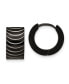 Фото #1 товара Stainless Steel Polished Black plated Hinged Hoop Earrings