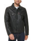 Фото #1 товара Men's Faux Leather Trucker Jacket