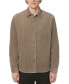 Men's Relaxed Fit Long Sleeve Snap-Front Soft Corduroy Shirt