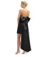 ფოტო #2 პროდუქტის Strapless Satin Column Mini Dress with Oversized Bow