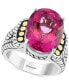 ფოტო #1 პროდუქტის EFFY® Pink Topaz Statement Ring (13-3/4 ct. t.w.) in Sterling Silver & 18k Gold