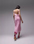Фото #4 товара Topshop two tone midi slip dress in blush pink