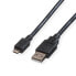 Фото #3 товара ROLINE 11.02.8752 - 1.8 m - USB A - Micro-USB B - USB 2.0 - 480 Mbit/s - Black