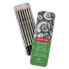 DERWENT Metallic Box Graduation 2H-3B Graphite Pencil 6 Units