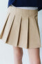 Contrast pleated skirt