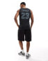 Jordan centre logo washed tank in black