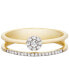 ფოტო #3 პროდუქტის Diamond Cluster Double Ring (1/6 ct. t.w.) in 14k Gold, Created for Macy's
