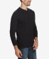 ფოტო #2 პროდუქტის Men's Long Sleeve Brushed Jersey Henley T-shirt