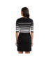 Фото #3 товара Women's 3/4 Sleeve YD Striped Sweater Dress