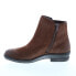 Фото #3 товара David Tate Torrey Womens Brown Wide Nubuck Zipper Ankle & Booties Boots 6