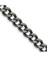 ფოტო #3 პროდუქტის Stainless Steel Antiqued 6.7mm Curb Chain Necklace