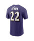 Men's Derrick Henry Purple Baltimore Ravens Player Name Number T-Shirt