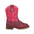 Roper Wild Cat Glitter Square Toe Cowboy Toddler Girls Pink Casual Boots 09-017
