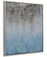 Blue Shadow Textured Metallic Hand Painted Wall Art by Martin Edwards, 36" x 36" x 1.5"