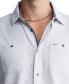 Фото #5 товара Men's Sinyl Striped Short Sleeve Button-Front Shirt