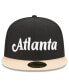 Фото #3 товара Men's Black Atlanta Hawks 2022/23 City Edition Official 59FIFTY Fitted Hat