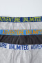 6-14 years/ pack of three slogan boxers