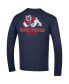 Men's Navy Fresno State Bulldogs Team Stack Long Sleeve T-shirt