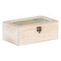 Decorative box 30 x 18 x 12 cm Sheets Rattan DMF (2 Units)