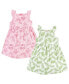 ფოტო #1 პროდუქტის Baby Girls Baby Cotton Dresses, Palm Leaf
