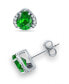 ფოტო #1 პროდუქტის Created Green Quartz and Cubic Zirconia Stud Earrings