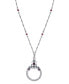 Фото #1 товара 2028 silver Tone Blue Purple Crystal Magnifying Glass Necklace 30"