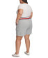 Фото #2 товара Plus Size Global Waistband Pull-On Shorts