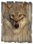 Wanduhr Holz Wolf