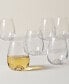 Tuscany Stemless Wine Glasses 6 Piece Value Set