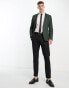 Фото #2 товара ASOS DESIGN wedding skinny cotton blazer in forest green