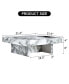 Elegant Black and White Marble Coffee Table 31.4" Square