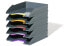 Фото #1 товара Durable VARICOLOR Letter Tray Set, Plastic, Anthracite, Multicolour, C4, Letter, 5 pc(s)