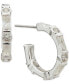 ფოტო #1 პროდუქტის Silver-Tone Small Cubic Zirconia C-Hoop Earrings, 0.67"