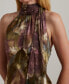 ფოტო #4 პროდუქტის Women's Floral Satin Halter Gown