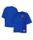 Фото #1 товара Women's Royal New York Mets Boxy Pinstripe T-shirt