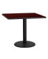 Фото #1 товара 36" Square Laminate Table Top With 24" Round Table Height Base