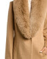 Фото #8 товара Sofiacashmere Oversized Collar Wool-Blend Coat Women's Brown 12