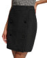 Фото #1 товара Women's Button Front Tweed Mini Skirt